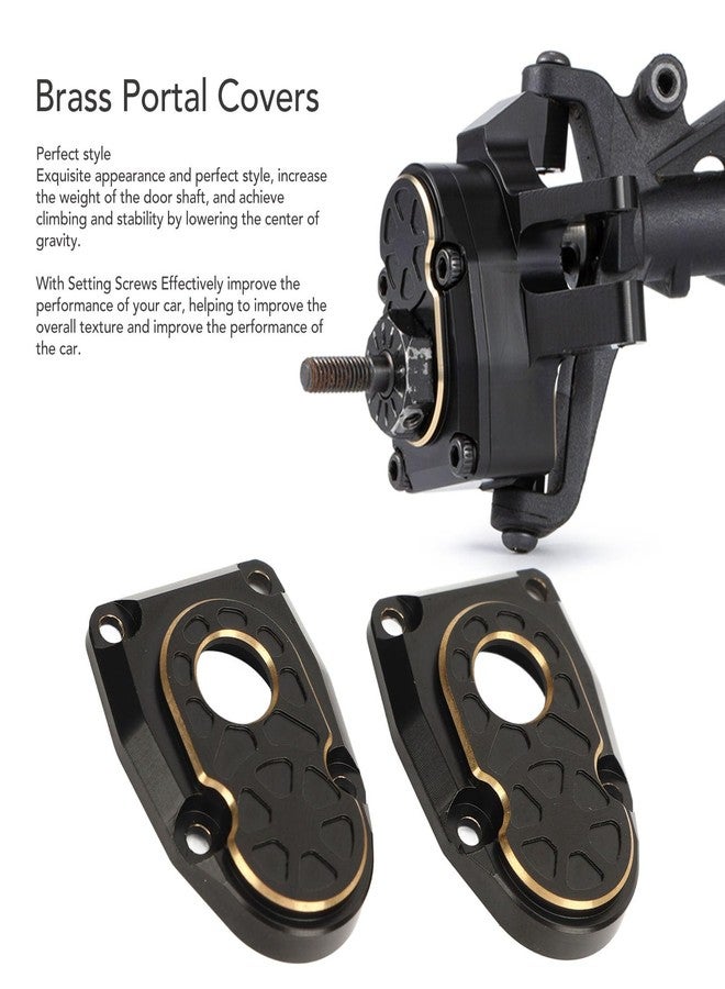 Topyond 2 PCS Axial Capra Treal Capra Brass Portal Covers Weights Portal Steering Knuckle Rustproof for SCX10 III AR45P 1/10 - Image 2